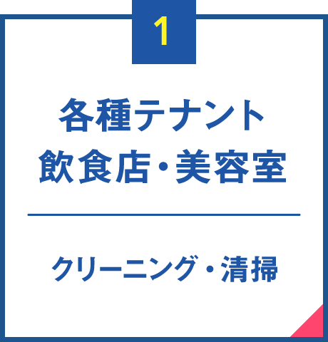 【１】各種テナント・飲食店・美容室[クリーニング／清掃]